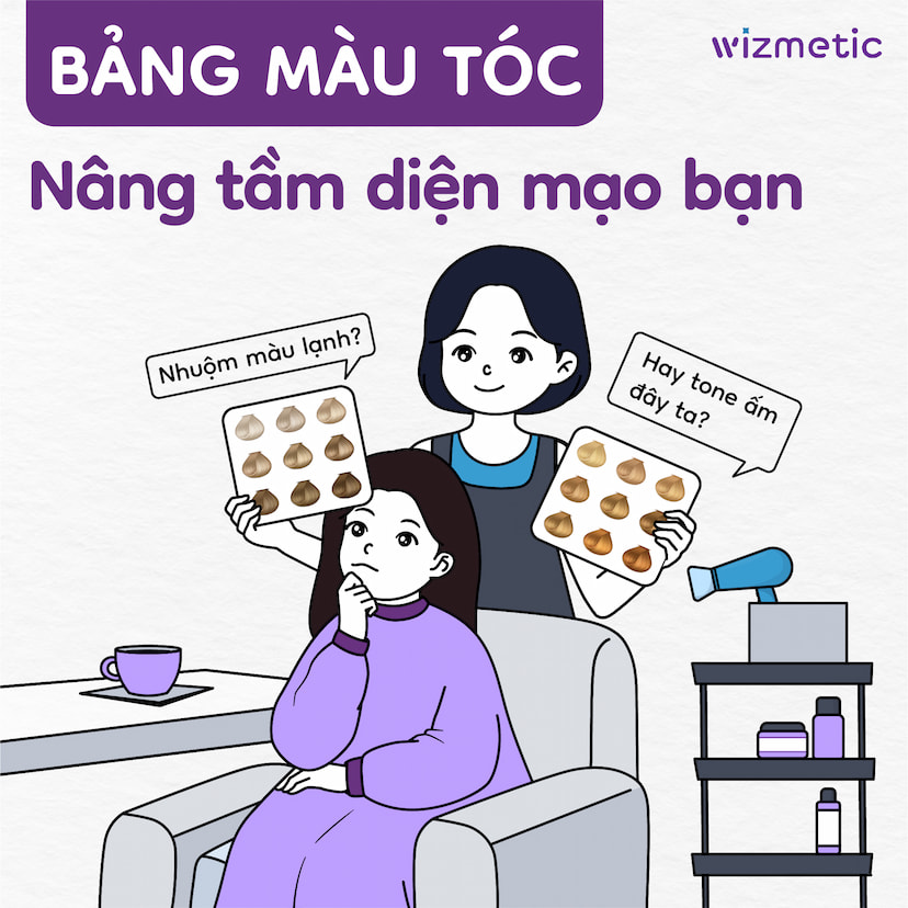 Gợi ý bảng màu tóc theo tone ấm hoặc lạnh dựa trên màu sắc cá nhân